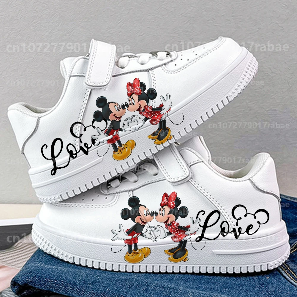 Micky minnie enfants chaussures étudiant décontracté en peluche isolation baskets filles garçons jeunesse course mode enfants chaussures de sport