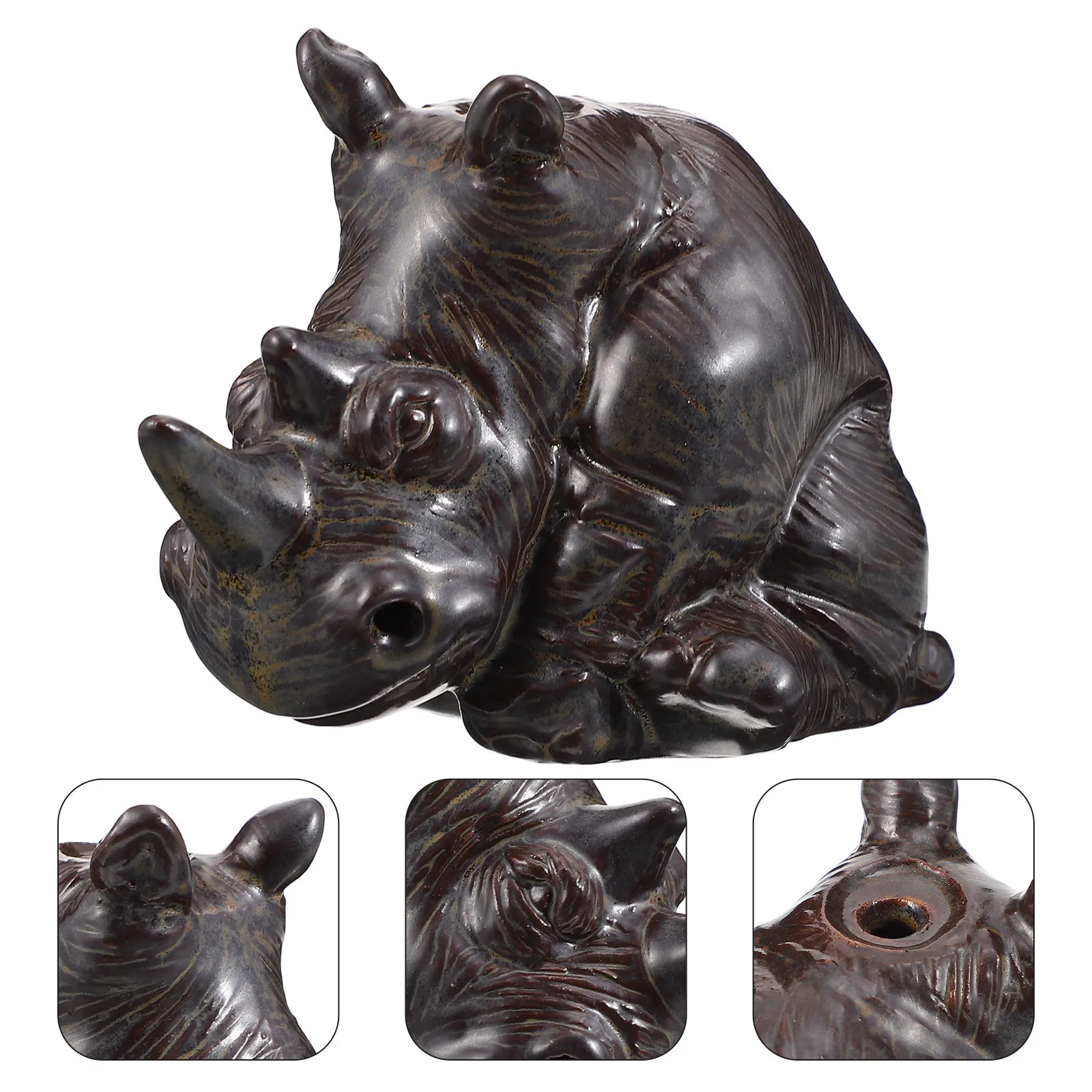 

1Pcs High-End Ceramic Incense Burner Tea Ceremony Ornament for Stress Relief Sleep Aid Study Bedroom Decor Burner Ornament