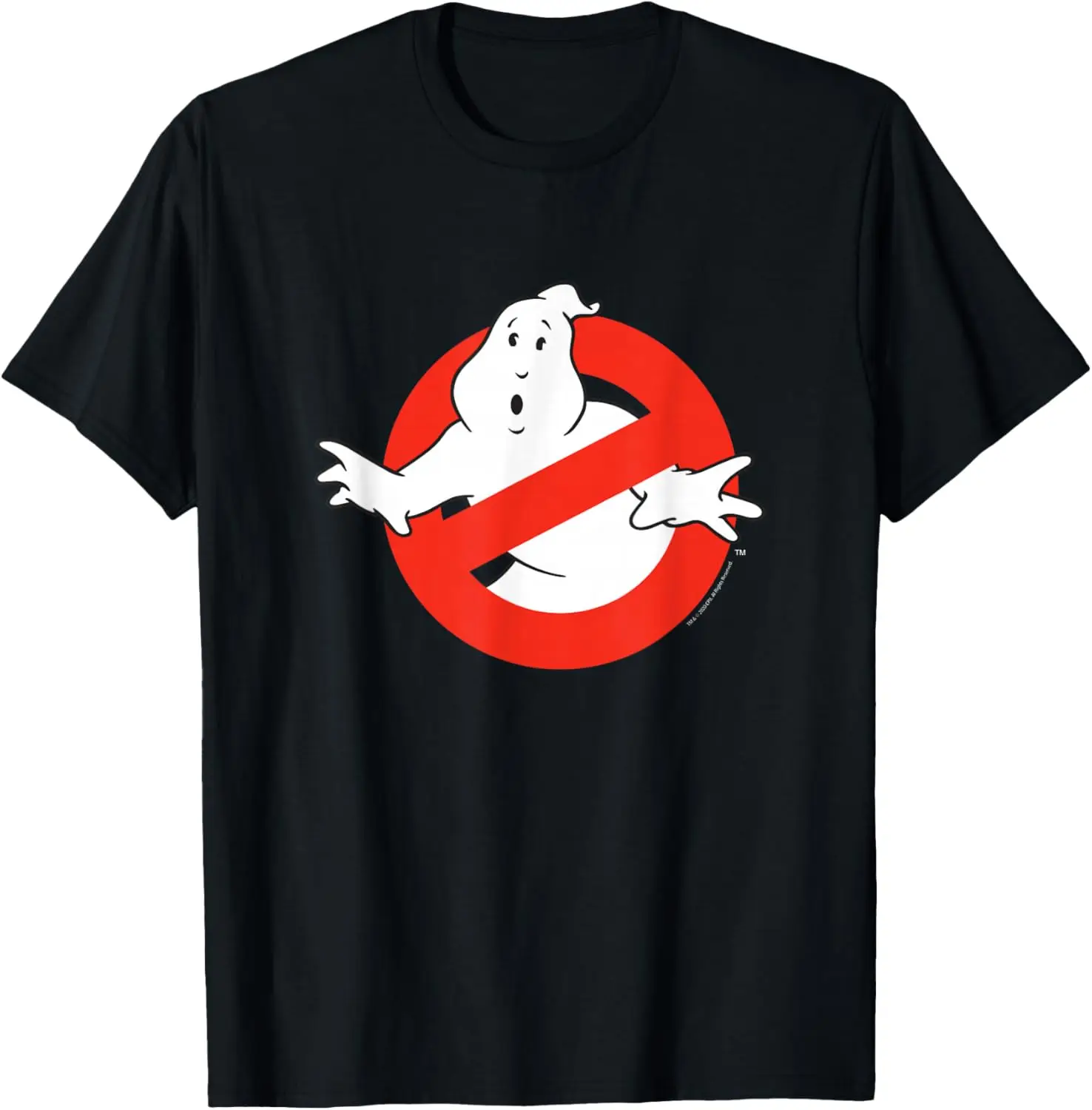 Original No Ghost Logo Funny Retro Movie T-Shirt 100% Cotton Trendy Y2K Short-Sleeve Tee-Soft, Quick-Drying, Moisture-Wicking;
