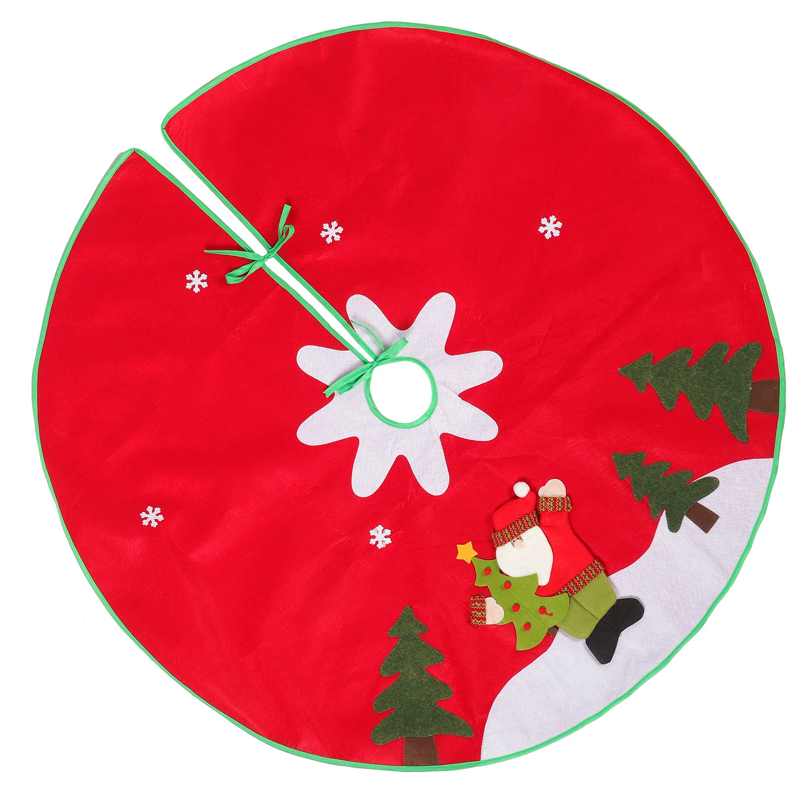 

Christmas Tree Skirt Elegant Decorative Mat Highclass Material Perfect Workmanship Holiday Supply Christmas Tree Foot Skirt