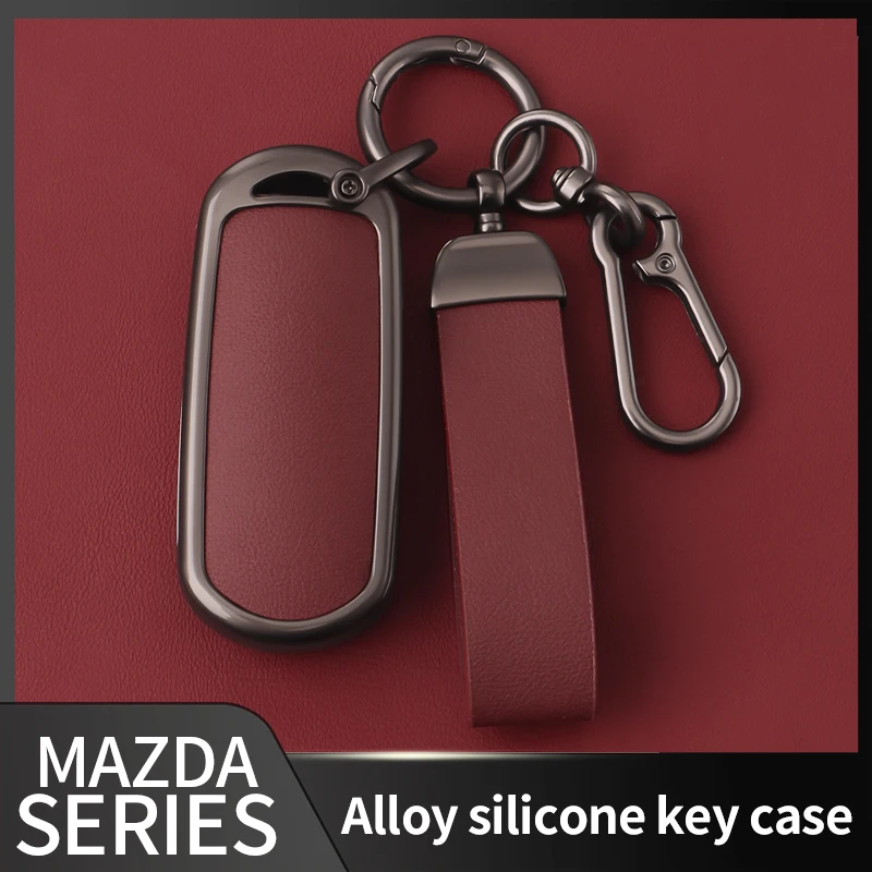 Leather Car Key Case Cover for Mazda 2 3 6 Atenza Axela Demio CX-5 CX5 CX-3 CX3 CX7 CX-7 CX-9 CX9 MX5 Accessories