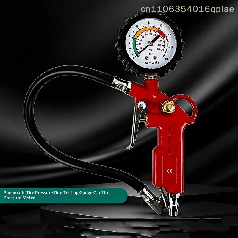 （Summer4）Interface Tire Pressure Gauge For Car Motorcycle SUV Inflator Pumps Tire Repair Tools Pressure  Type For Air Compressor