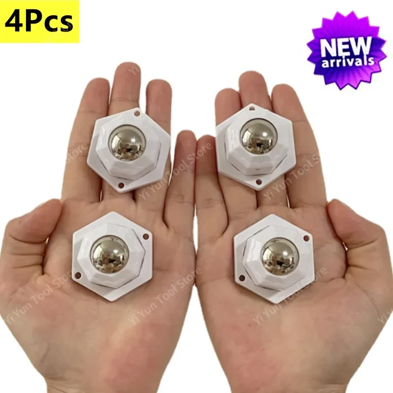 

Furniture Casters Wheels 360° Rotation Self Adhesive Heavy Duty Pulley Stainless Steel Strong Load-bearing Universal Wheel