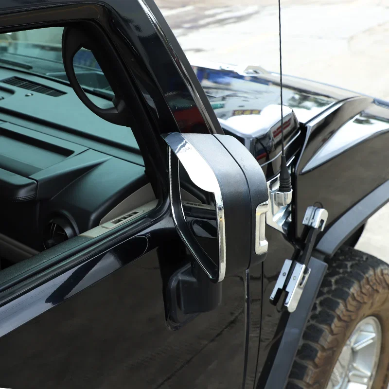 

For Hummer H2 2003-2009 ABS Carbon Fiber automotive exterior mirror cover rain eyebrow frame decoration sticker auto accessories