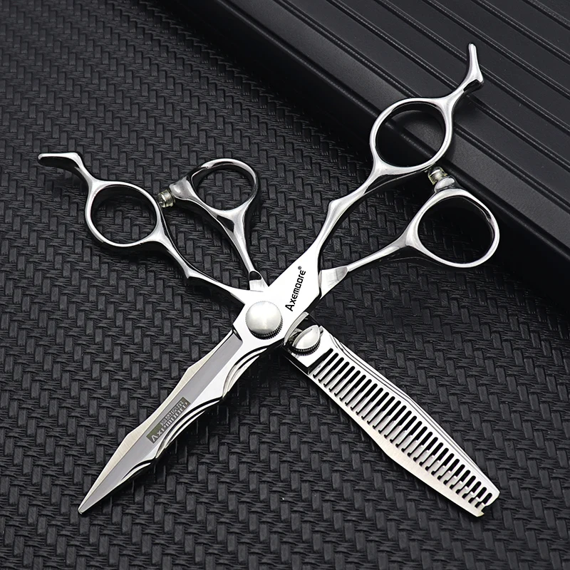 

Axemoore Barber scissors professional Hairdressing scissors 6.0 Inch scissors Carbon Material professional Hairdressing scissors