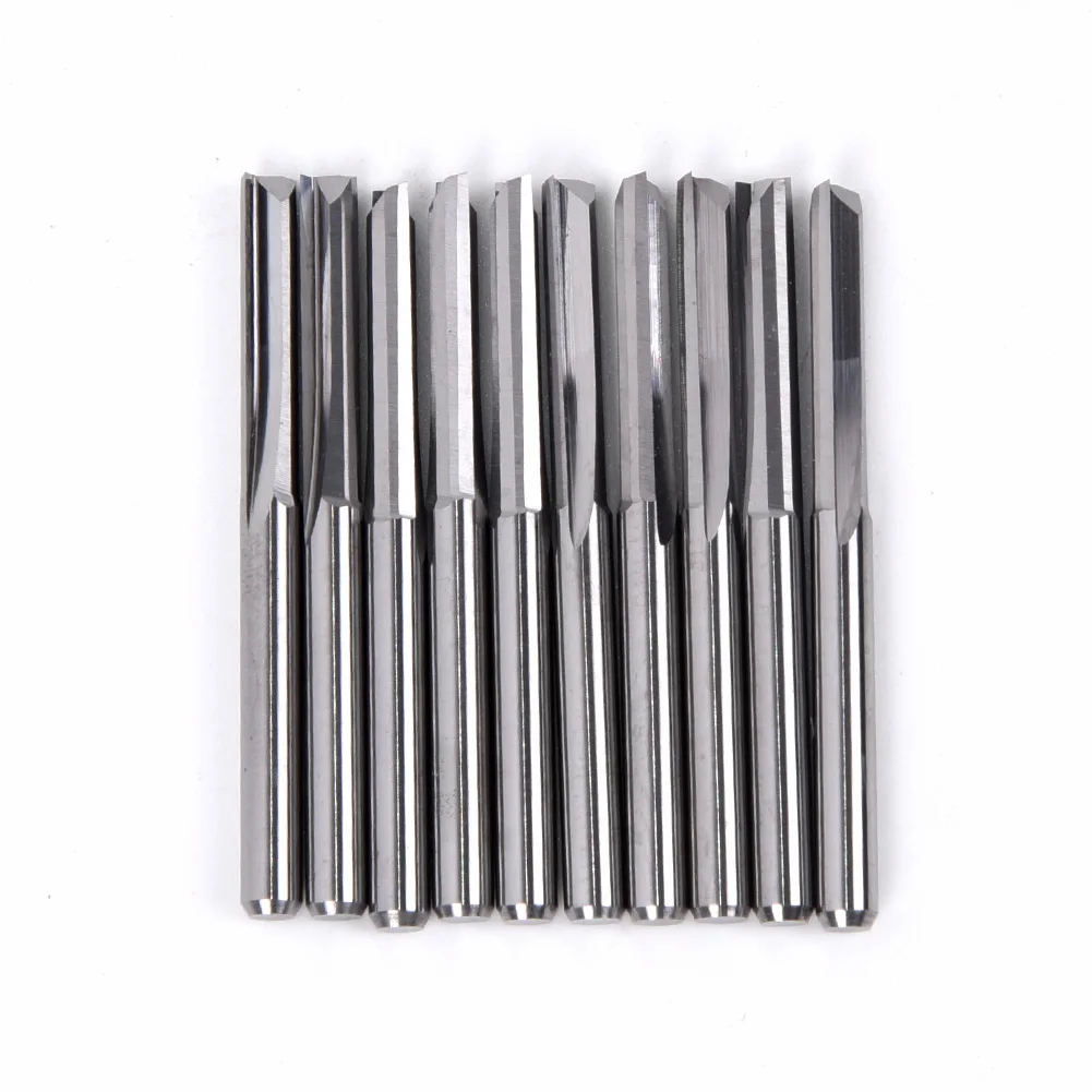 

1/8" Bits CNC Router 40mm 10pcs 2 Flutes Straight Slot Carbide Cutter Newest Hot Sale Brand New Value Replaces