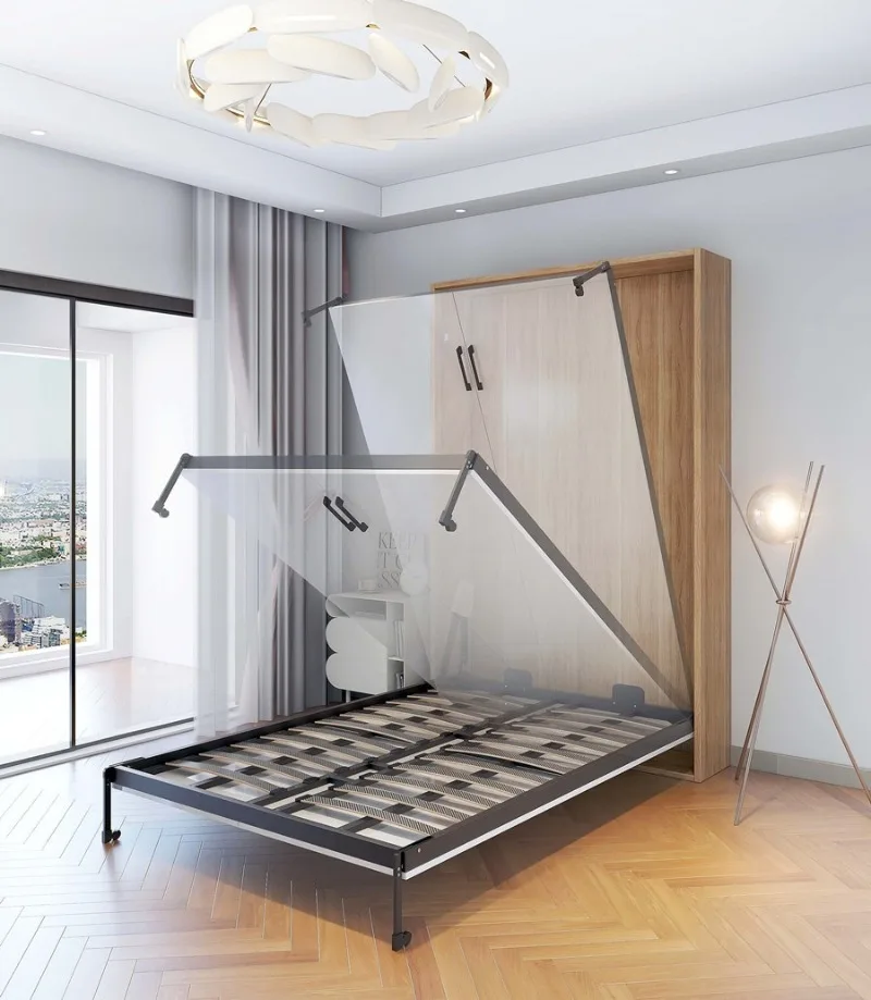 

Invisible bed hardware accessories folding upright vertical side hidden under the bed turnover wardrobe hidden wall