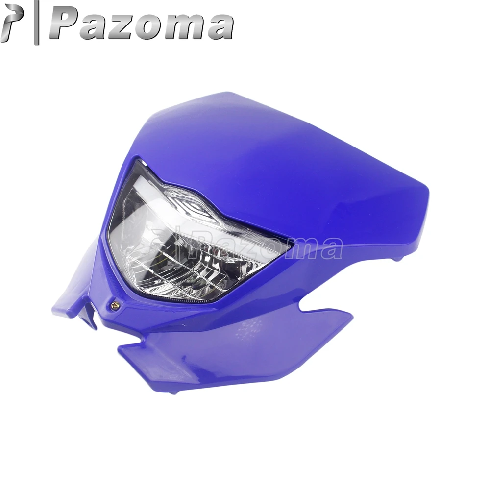 Universal Dirt Bike Motorcycle Headlamp H4 Head Light For Yamaha WR250 WR450F YZ250 YZ450F Off Road Motocross Headlight Fairing