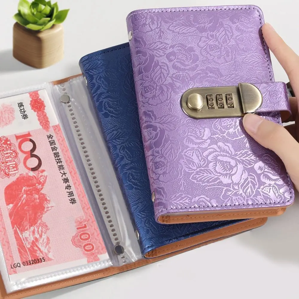 Save Money 100 Envelopes Money Saving Challeng PU With Password Lock Savings Challenges Sheets Reusable Waterproof