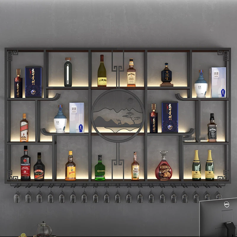 Wine Storage Drink Showcase Wall Furniture To Assemble Buffet Cabinet Holder Bar Luxury Restaurant Vinoteca Modern Nightclub