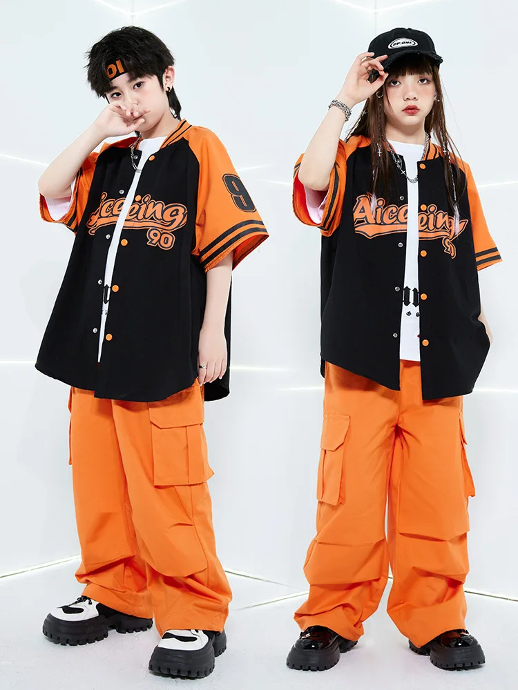 

Children's Street Dance OutfithiphopTrendy Boys Hip-Hop Jacket Performance Outfit Street Jazz Show Fashion Brand Spring Summer