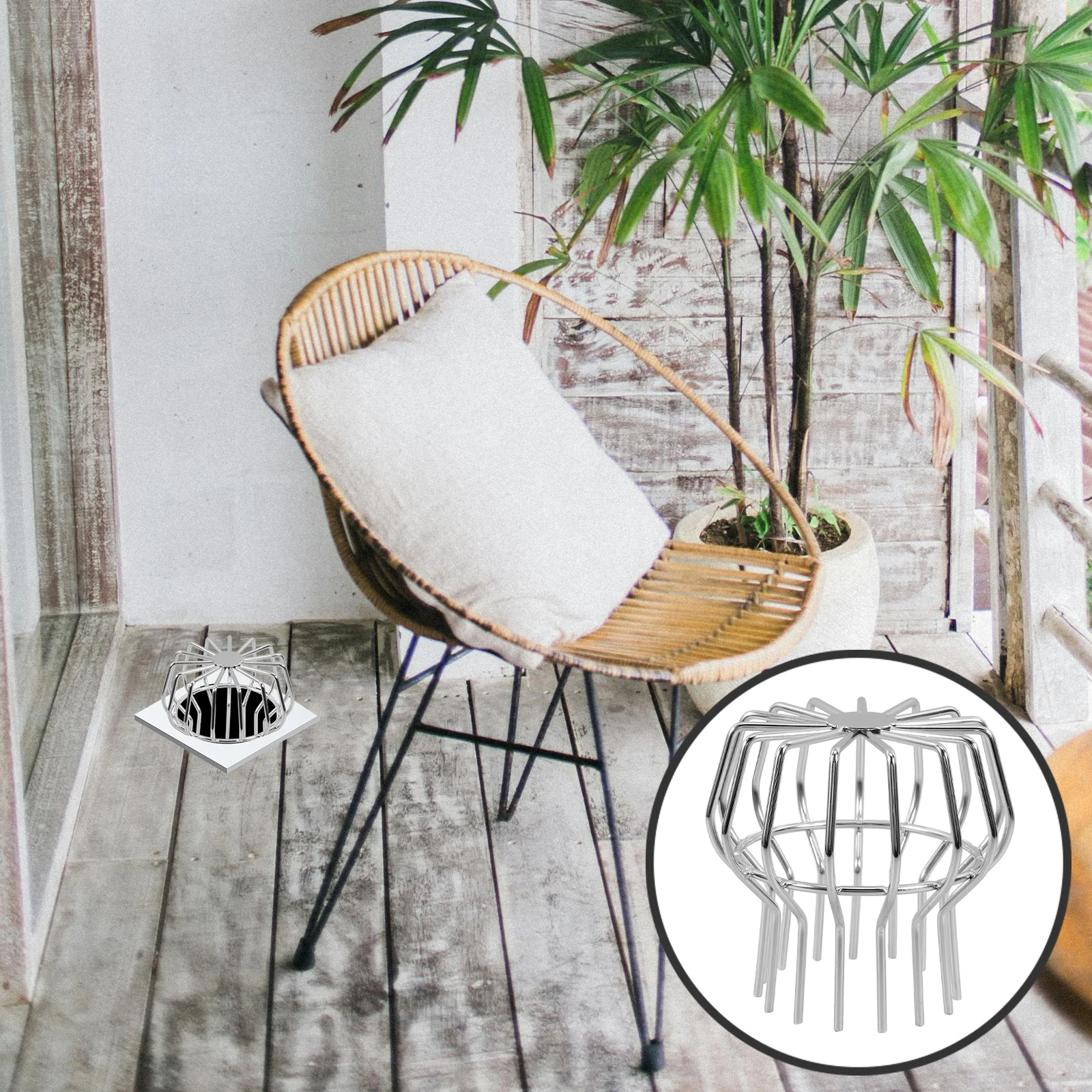 

Stainless Steel Gutter Downspout Guard Round Roof Drain Filter Cover Anti-Blocking For Outdoor Rain Gutter System Drainage