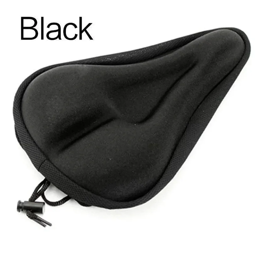 Bicycle Saddle 3D Bike Seat Cover Padded Wide Gel Soft Pad Exercise Bike Seat Cushion Wide Foam Mountain Bicycle Seat Cushion