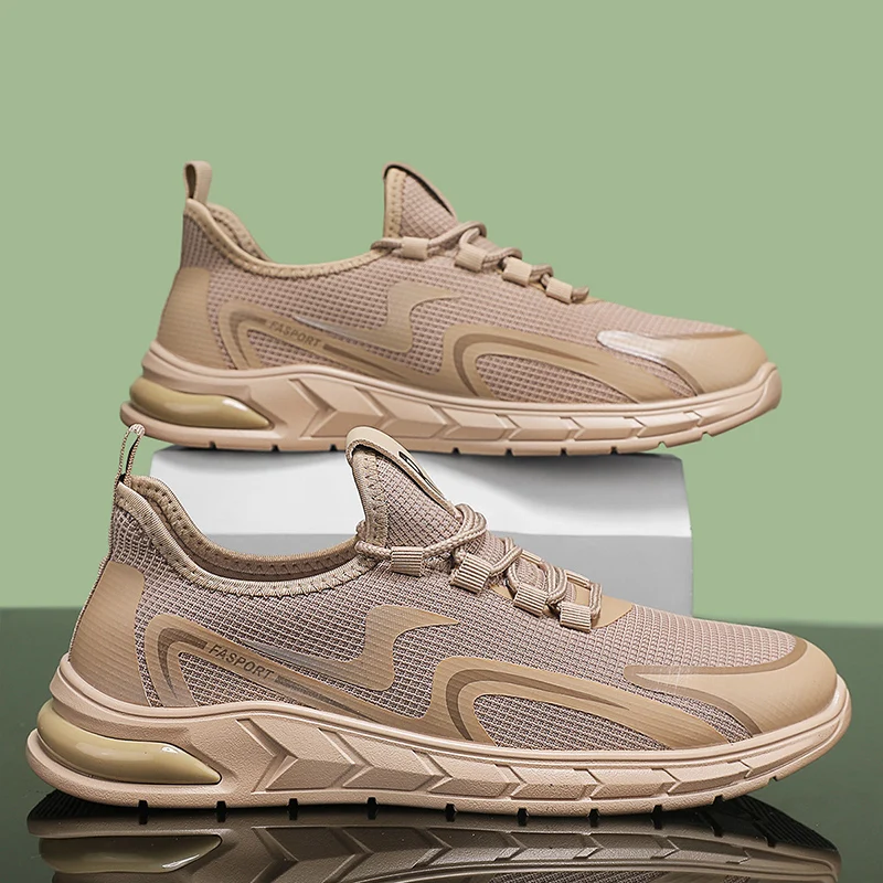 

Летние кроссовки, мужские вязаные сетчатые кроссовки, дышащие уличные кроссовки для ходьбы в тренажерном зале, легкие удобные повседневные мужские кроссовки