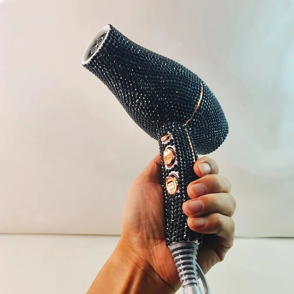 Professional Rhinestone Mini Sexy Portable Traveling Mini Electrical Hair Blow Dryer With Diffuse