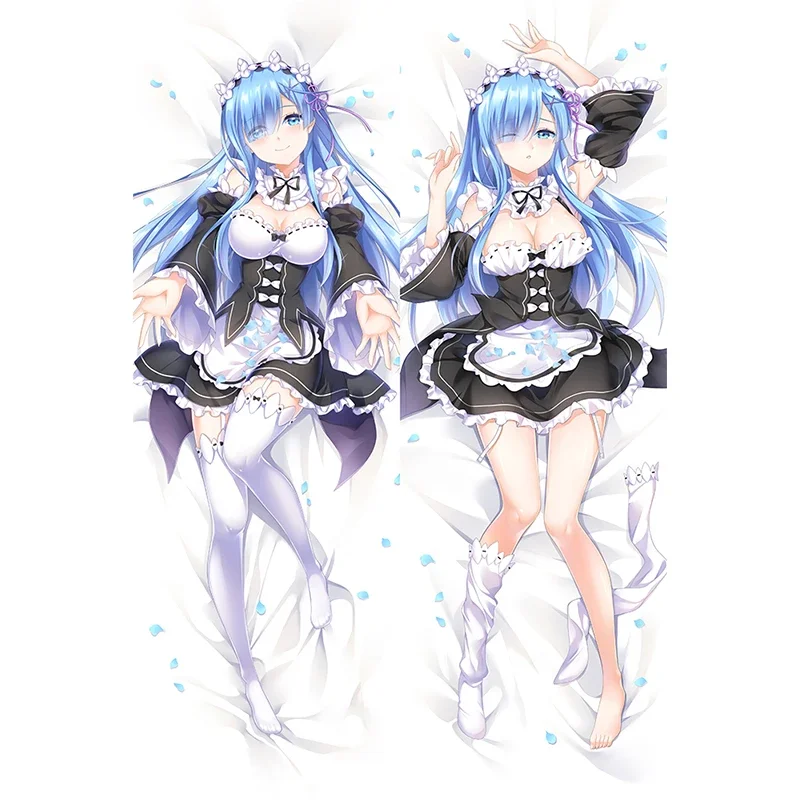 

Re: жизнь в другом мире от нуля Подушка Otaku Waifu Rem Подушка Чехол Аниме Dakimakura постельное белье обнимающая наволочка