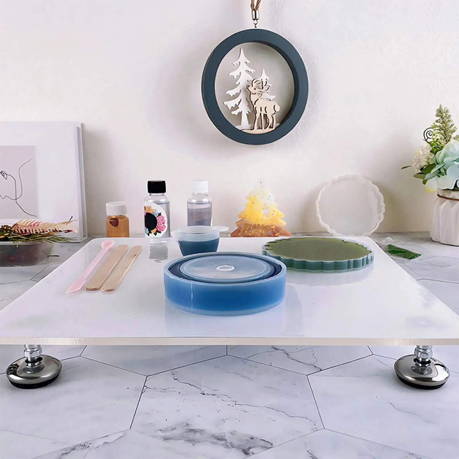 self-leveling-board-working-surface-multipurpose-resin-supplies-adjustable-with-silicone-pad-leveling-board-for-epoxy-resin