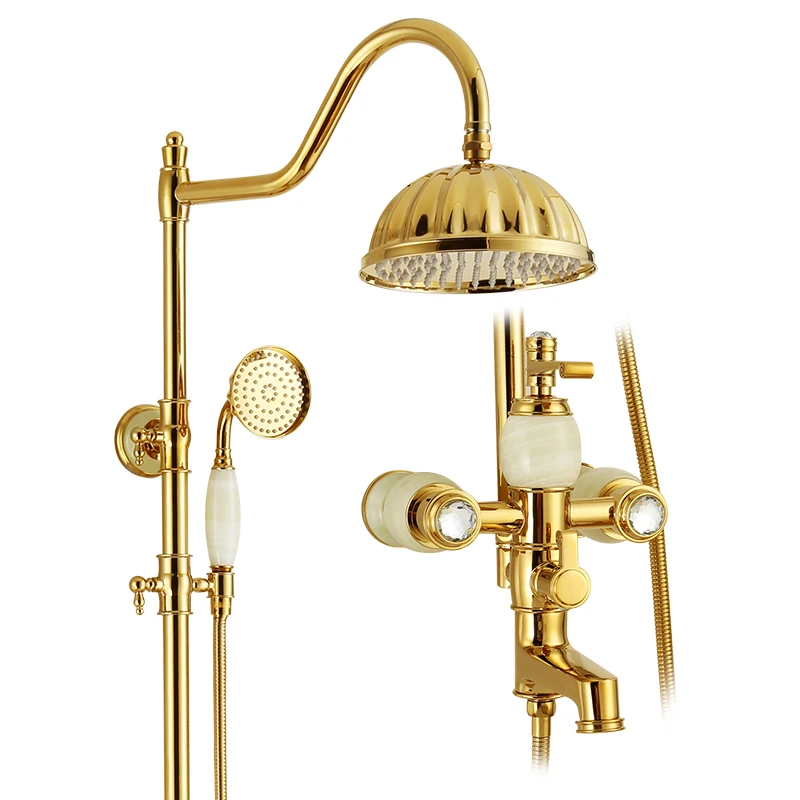 

Home Bathroom Bath Constant Temperature Shower Bathroom Rain Golden Boost Nozzle
