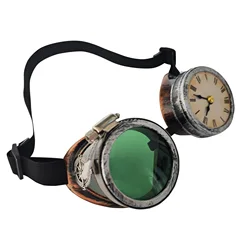 Punk Color Glasses Vintage Style Steampunk Goggles Welding Punk Glasses Cosplay Brand Designer Clock Lense Color Lens