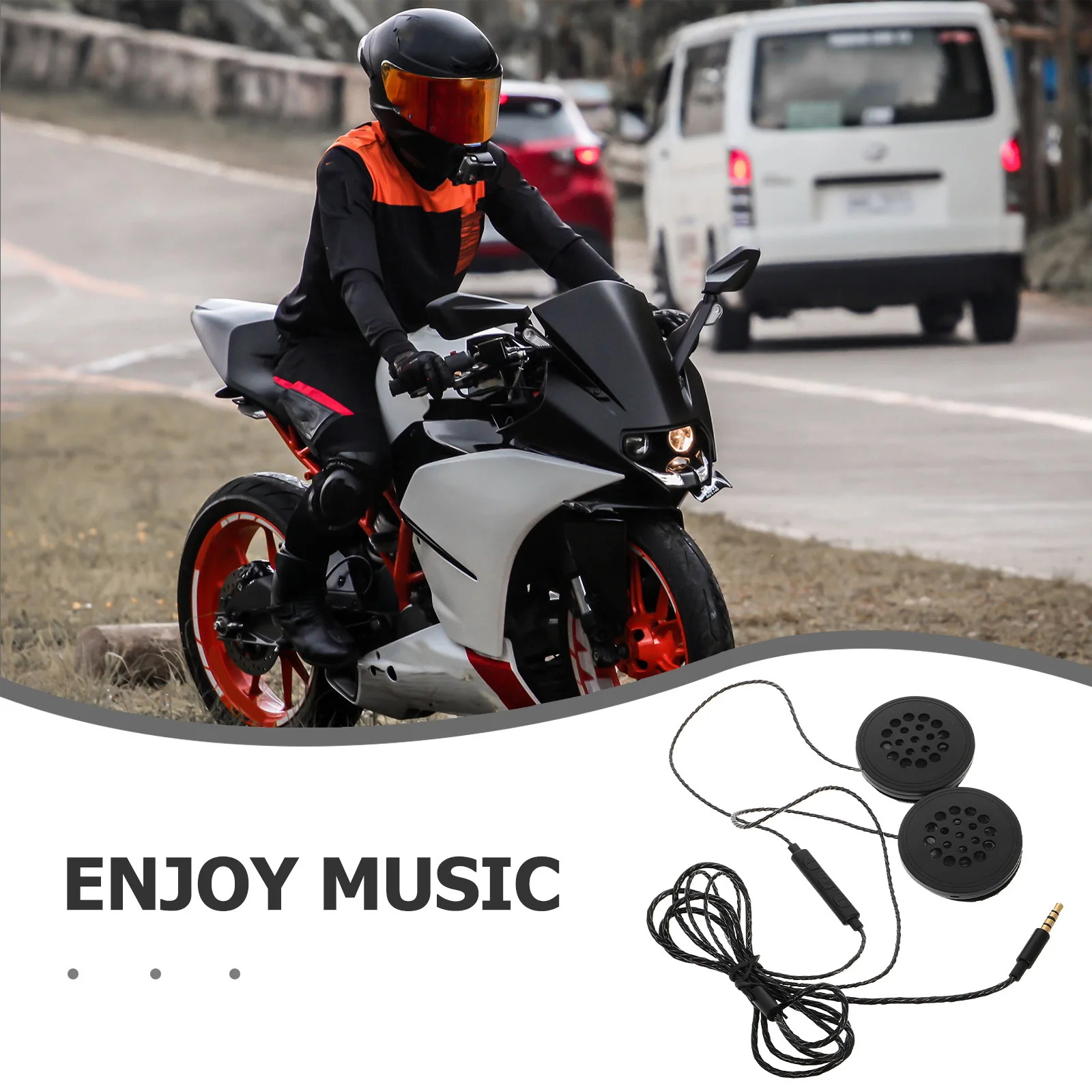 

Motorcycle Headset For Hardhat 3.5Mm Jack High Fidelity Audio Wired Control Sports Earphone Outdoor Communication
