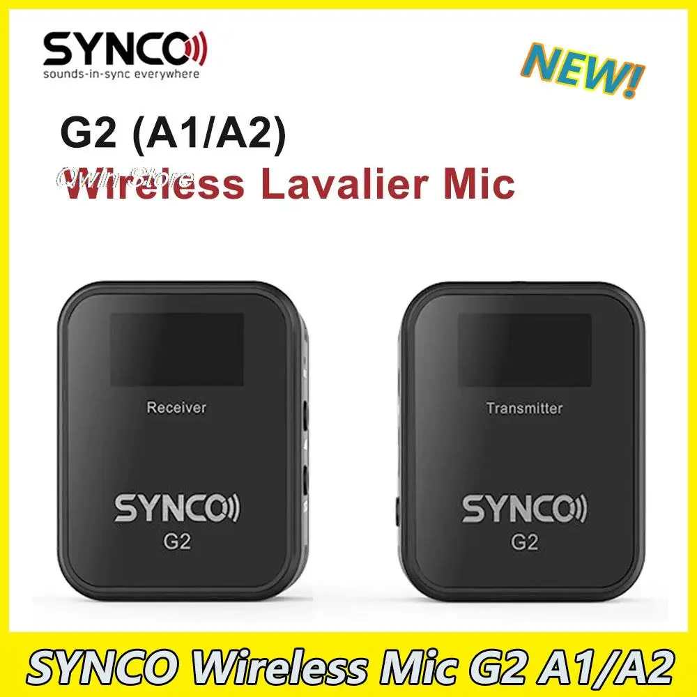 

SYNCO G2 A1 A2 Wireless Lavalier Mic Microphone Condenser Mic for Smartphone Laptop DSLR Tablet Camcorder Recorder II