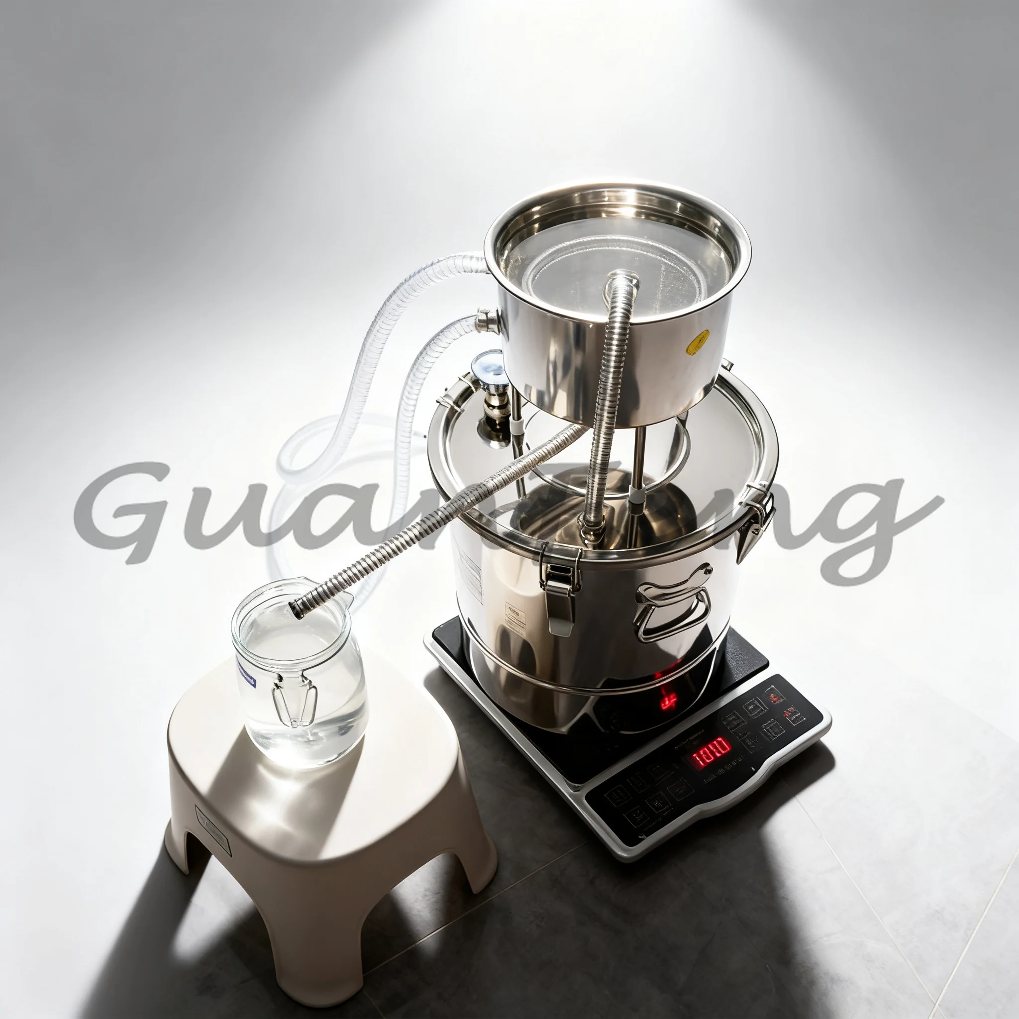 10L Home Alcohol Distiller Brewing Kit, Water Distillation Still for Brandy, Wine & Essential Oil Making