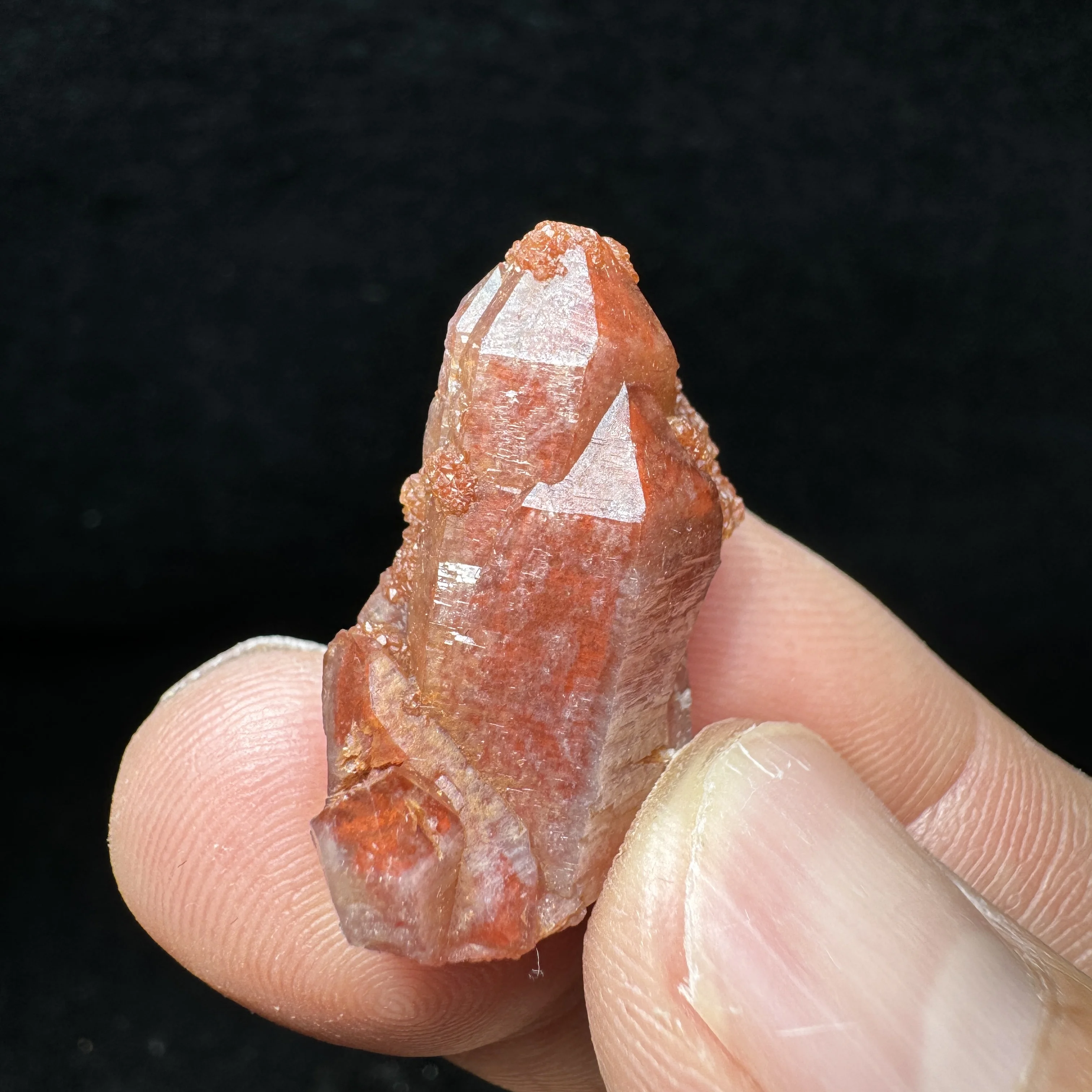 3pcs Natural Morocco Red Quartz Crystal Cluster Mineral Specimen Rock Home Decor Gift Healing Stone