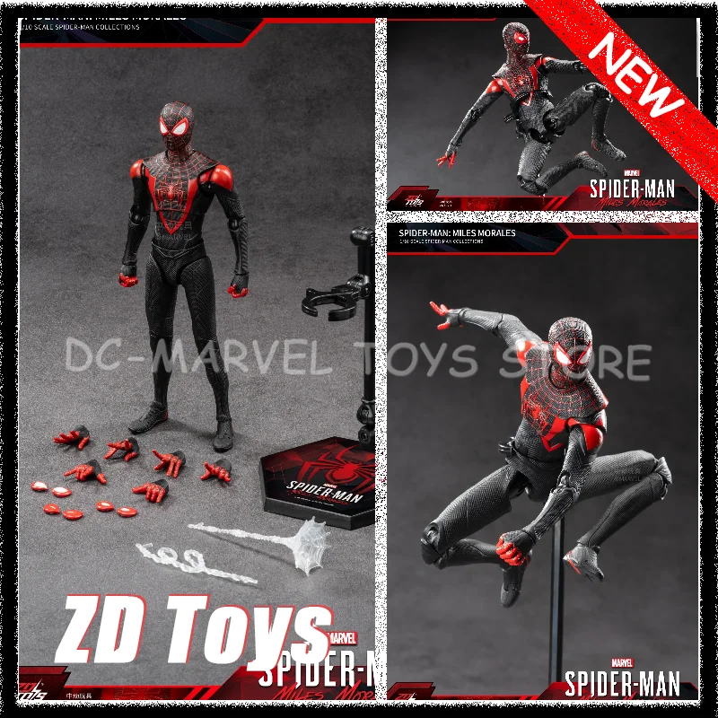 

In Stock ZD Toys 18cm Spider-Man Miles Morales Classic Suit Anime Action Figure Custom Anime Action Figures Gifts Toys