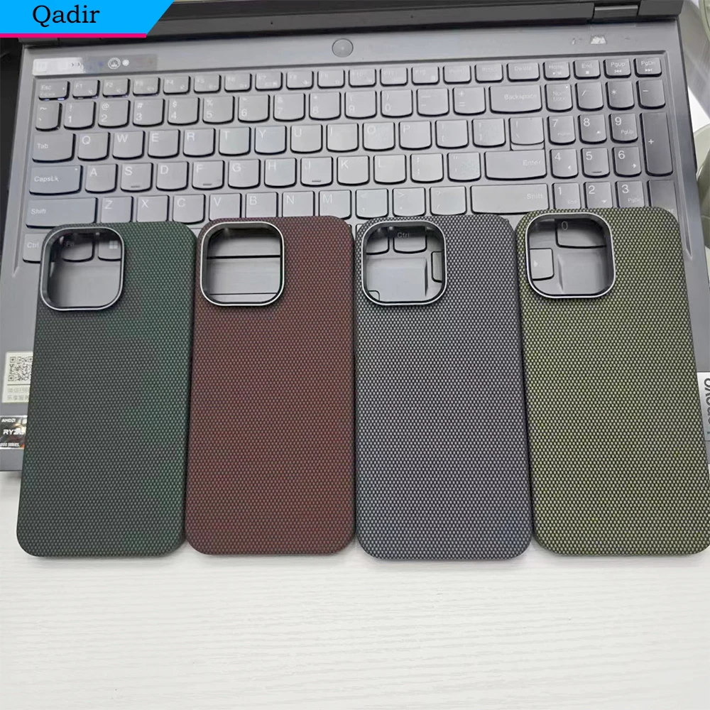 

QADIR Pure Carbon Fiber For iphone 15 Pro Max case Ultra Thin Business Phone cover for iphone 15 Pro Aramid Fiber hard case
