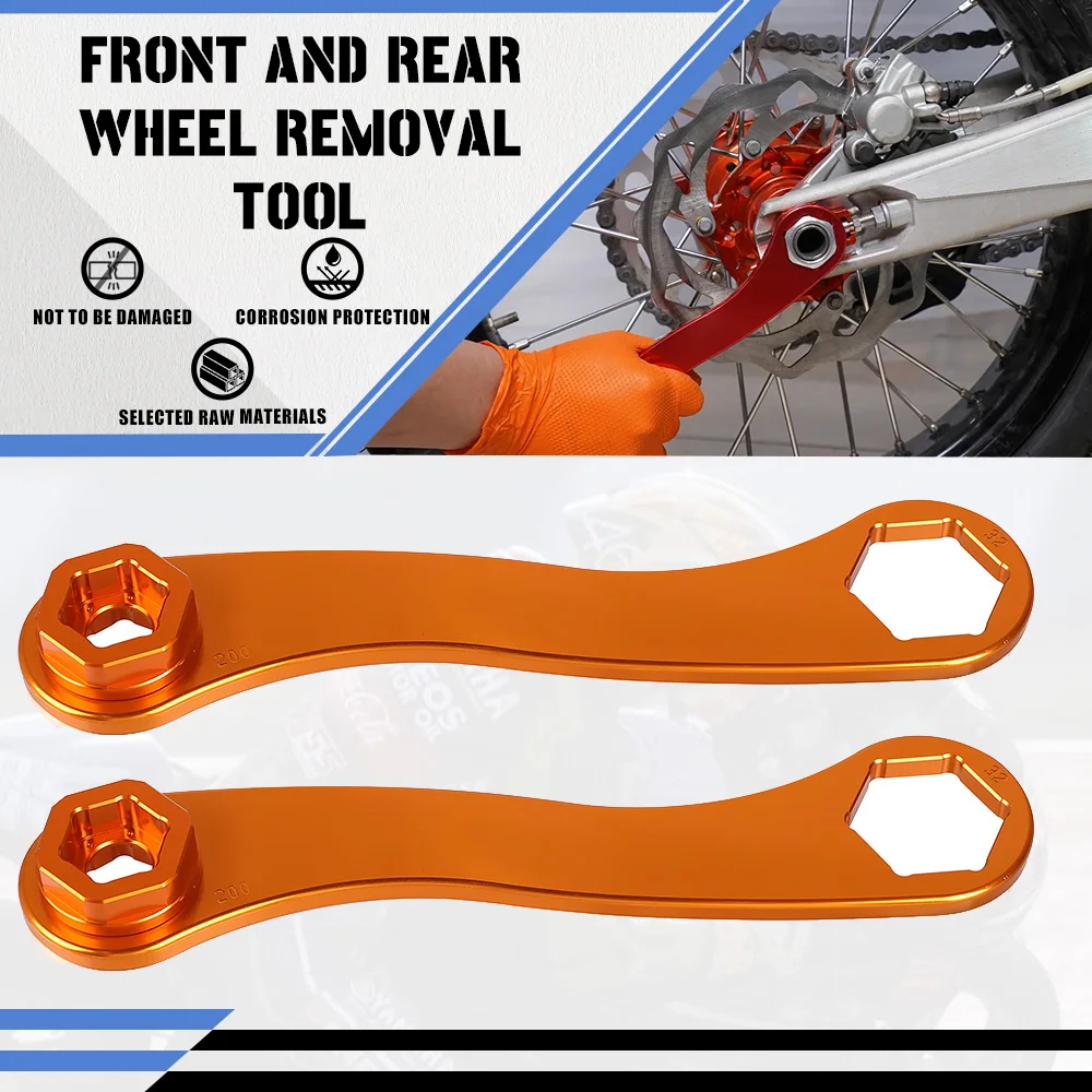 

17-27-32MM Front Rear Wheel Axle Wrench Removal Tool Spanner For 125-1290 EXC EXCF XCW XCF SX SXF Adventure DUKE LC4 SUPERMOTO