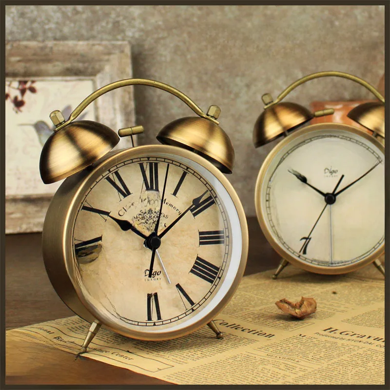 4Inch Metal Bell Retro Alarm Clock Alarm Clock Factory Hot Selling Products