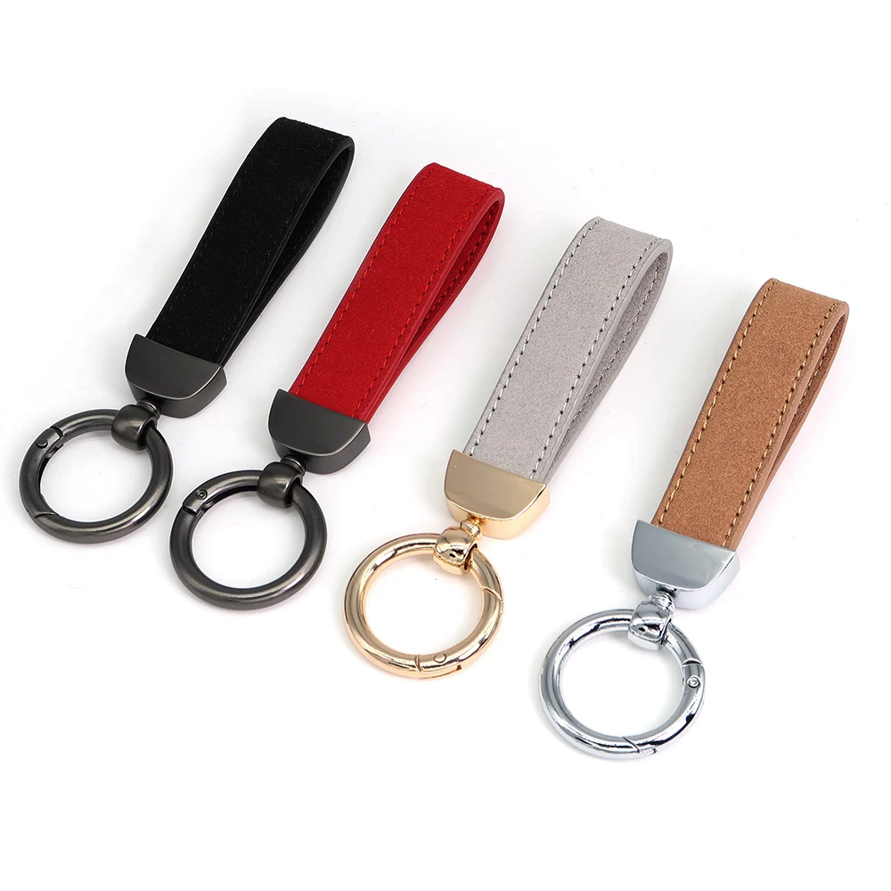 Colorful Suede Keychain Men Women Alcantara Key Chain Luxury for Car Key Ring Holder Best Gift for Friend Jewelry Accessories