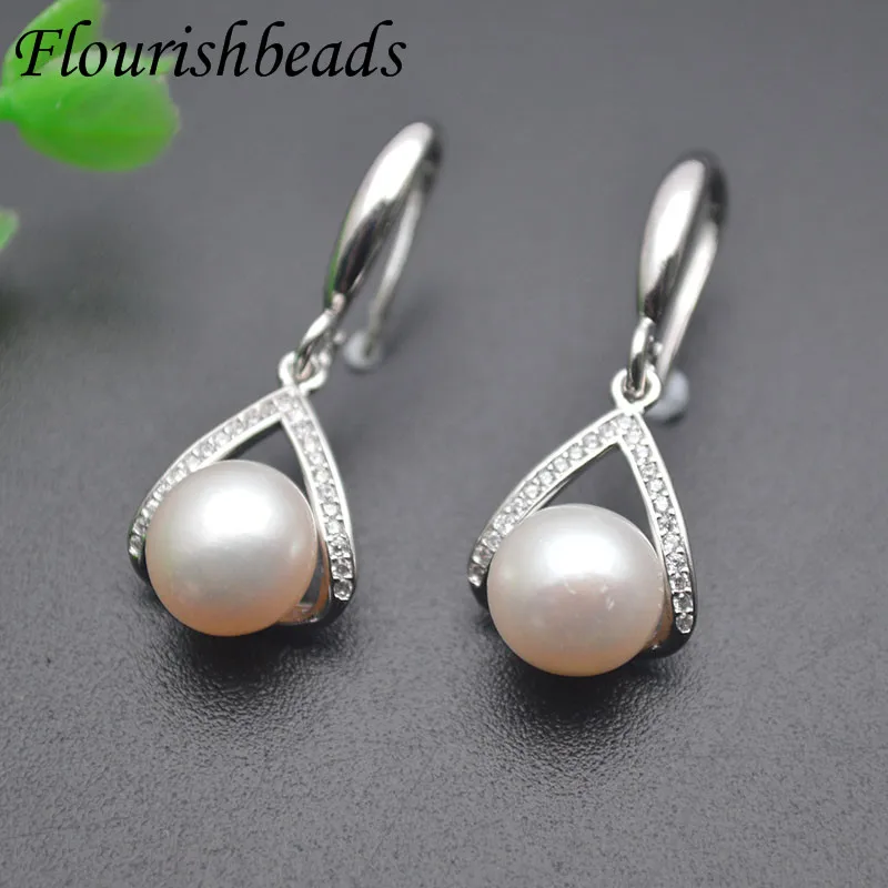 2 Pairs Natural Freshwater Pearl Earrings  Layer Earring Jewelry Fashion Ladies Wedding Gifts High Quality