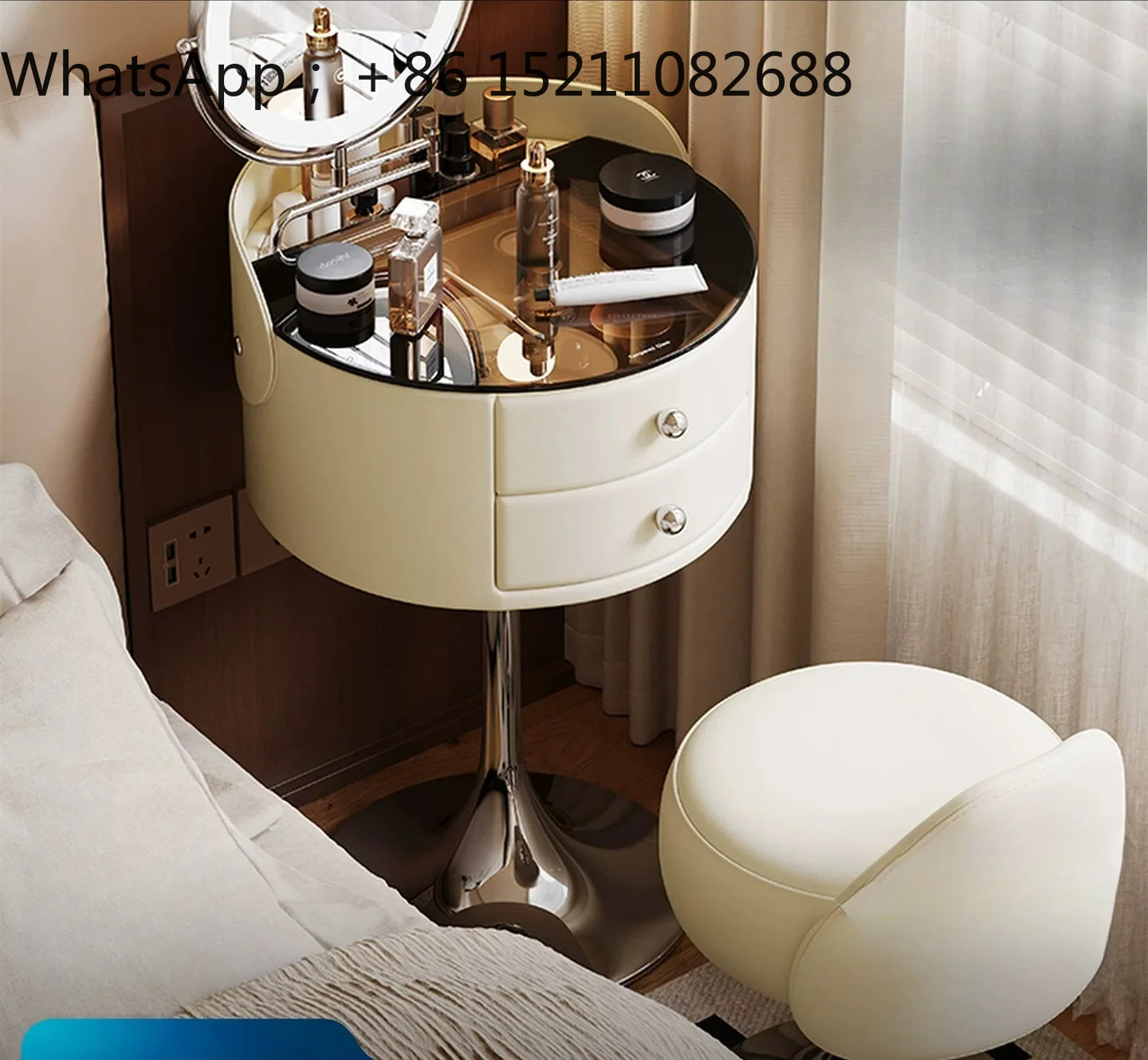 SCY Cream Wind Dresser Light Luxury High Sense Master Bedroom Mini Small Apartment Bedroom Makeup Table