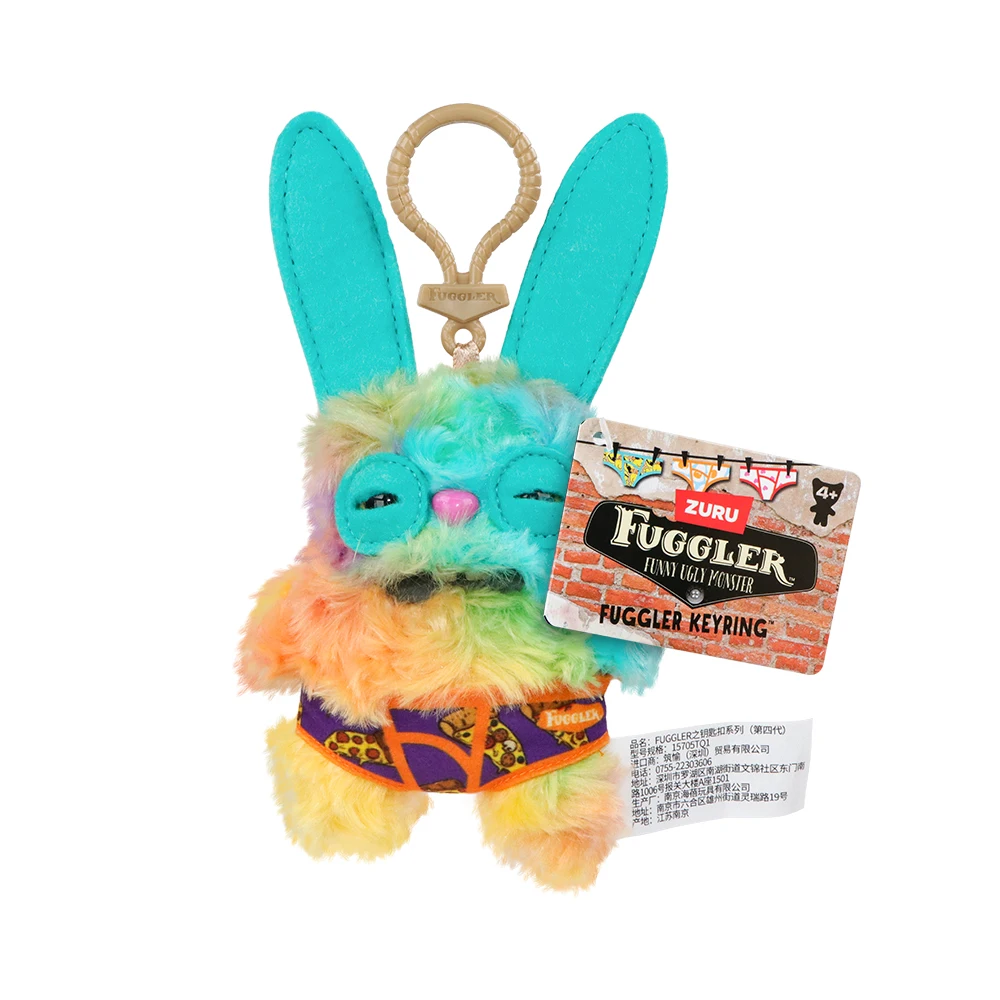 11CM Fuggler Lustige Hässliche Monster-Plüschtiere Schlüsselanhänger Kawaii Fugg Puppe Monster-Kaninchen Niedliche Stofftier-Anhänger Geschenke
