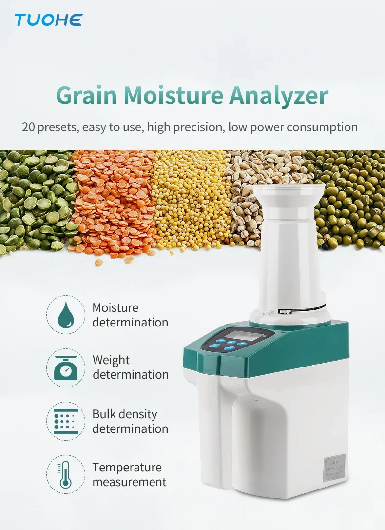 Hotsell Wheat/Corn/Semolina/Soybeans/Coffee Flour Hygrometer LCD Digital Grain Flour Moisture Meter Tester with humanized design