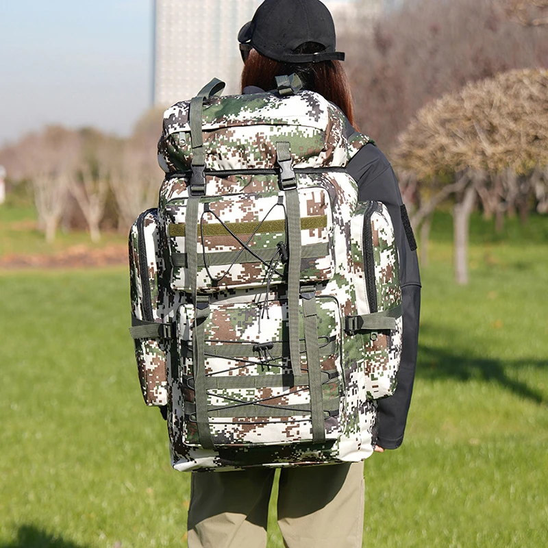 

70L Tactical Climbing Backpack Large Capacity Sports Training Hiking Camping Trekking Bag Outdoor Travel Mountaineering Rucksack