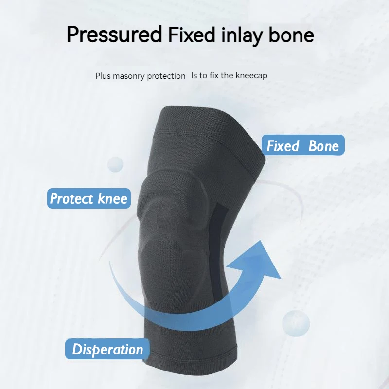 1 Pair EVA Anti-Collision Shockproof Sport Knee Pads Fitness Cycling Non-Slip Basketball Volleyball Skating Dancing Knee Brace