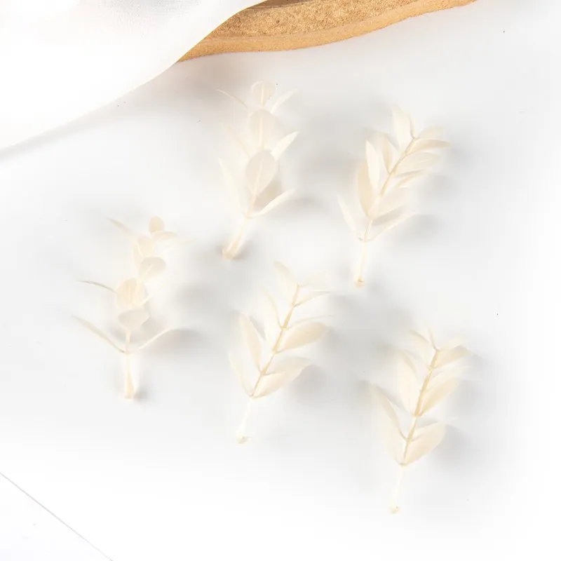50PCS Künstliche Pflanzen Blatt Hochzeit Party Home Decor Zubehör Diy Kuchen Candy Box Girlande Weihnachten Dekorative Blumen Kranz