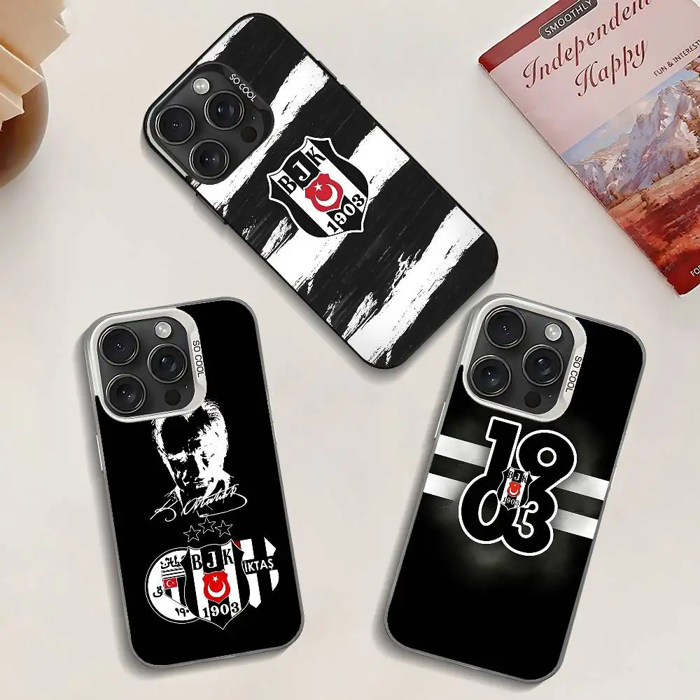 

B-Besiktas B-BJK Phone Case For IPhone 17 16 15 14 13 12 11 Pro Max Plus Color Shockproof Back Silver Cover