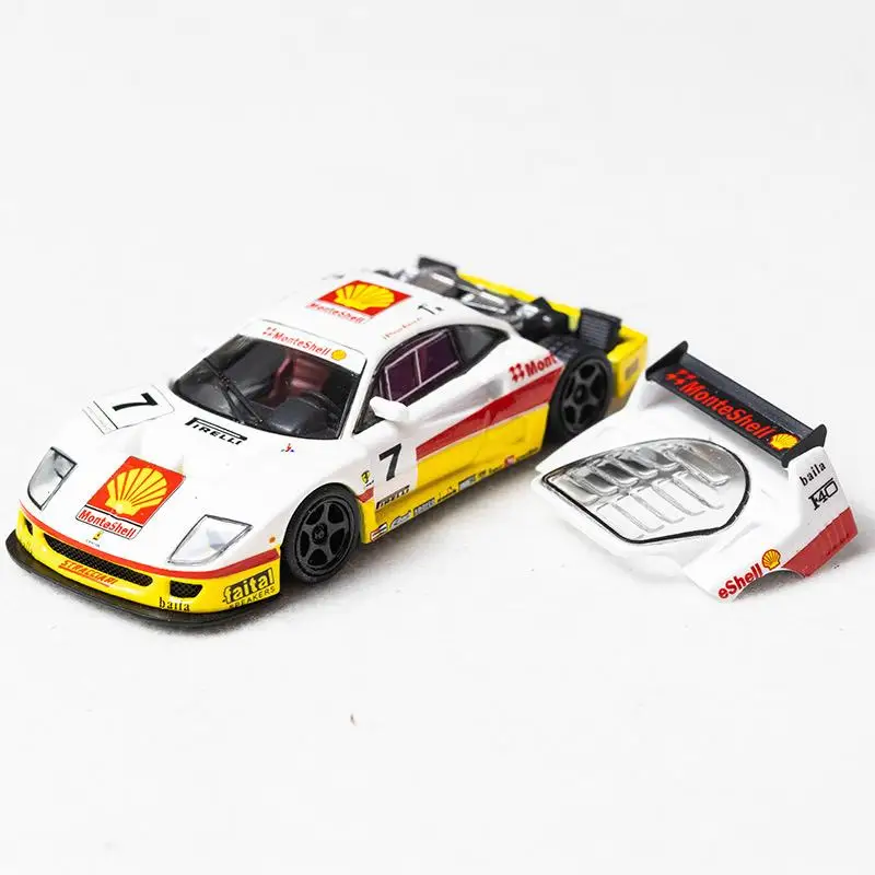 Stance Hunters 1:64 Rotes und schwarzes F40 LM-Simulationsautomodell aus Legierung, ein Kindersammlungsspielzeug, ein Weihnachtsgeschenk für Kinder.