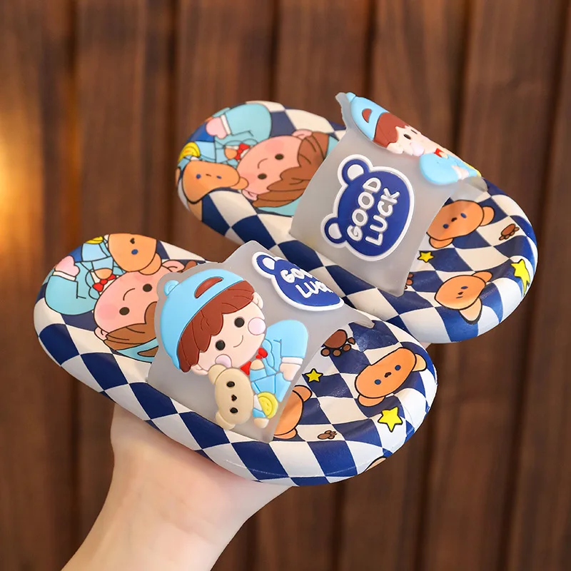 Children Slippers Cartoon Home Princess Shoes for Boy Girl Cute Sandals Soft House Slippers Beach Child Adults Kids Baby Slides