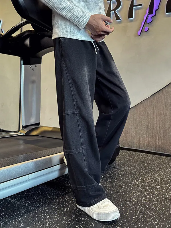 

Мужские джинсы Bla Deconstructed Cowboy: прямые американские рабочие брюки, стильные уличные брюки с микро-клешем