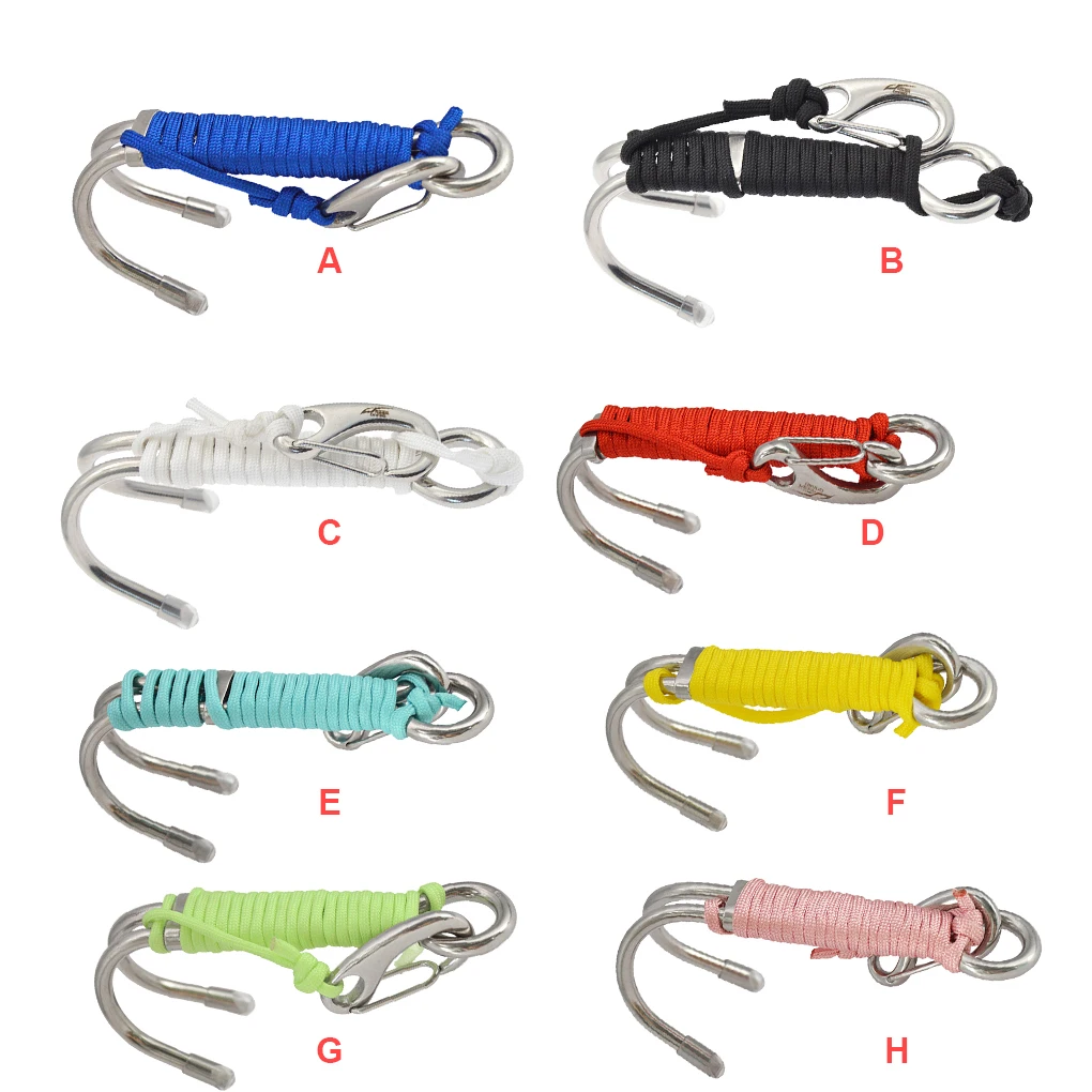 Reef Hook Snorkeling Accessories with Quick Release Buckle Anti-rust Sporting Goods for Underwater Activities  Yellow