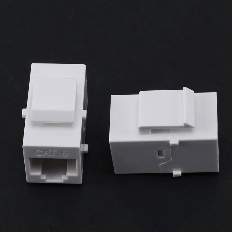 20Pcs RJ45 Connector Keystone Jack Cat6 Extension Coupler Ethernet Network LAN Cat 6 Coupler Jacks Extend Adapter,White