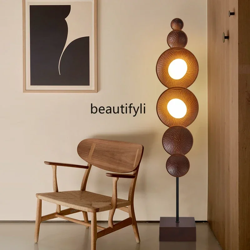 NQ52 Great discounts Medieval wabi-sabi wind floor lamp living room designer art study bedroom solid wood, homestay decorative l