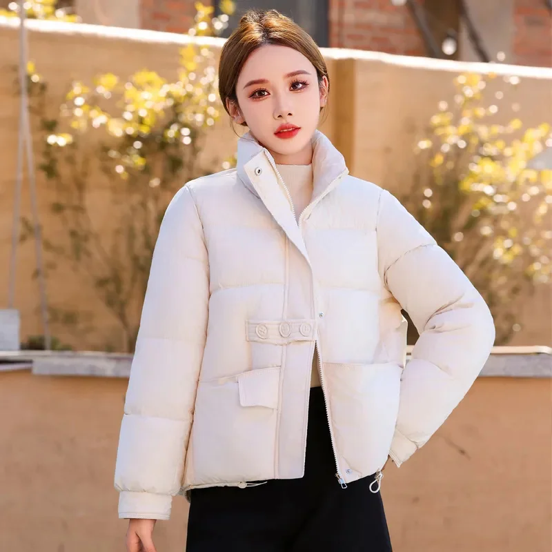 

Down Cotton-Padded Jacket Women Parkas 2025Winter New Loose Warm Cotton Coat Fashion Overcoat Short Down Jackets Ladies Outwear