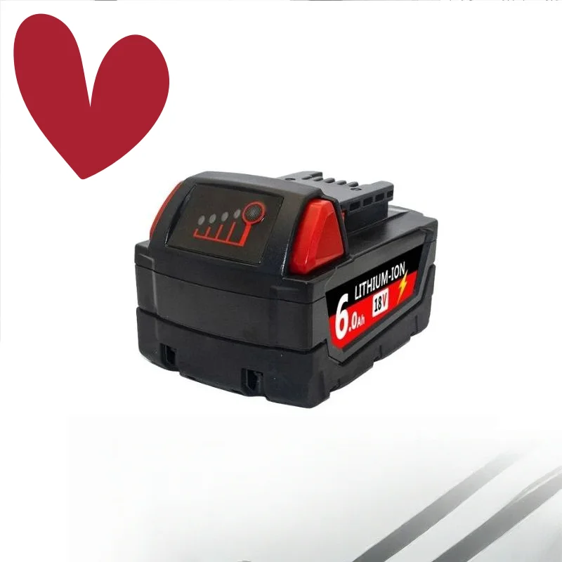 

battery life Milwaukee M18 Power Tool Battery, BR, XC, 18V,6000mAh/9000mAh/12000mAh M18B5, 48-11-1860, Built-in 18650 Battery