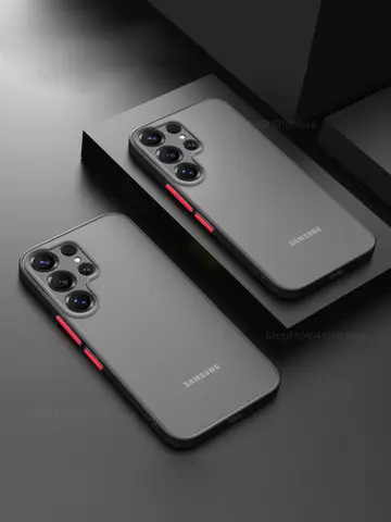 s25 케이스, 부드러운 TPU 충격 방지 아머 매트 폰 케이스, 삼성 갤럭시 S25 S24 S23 S 25 울트라 플러스 케이스, 투명 하드 PC 범퍼 후면 커버, s25울트라 케이스