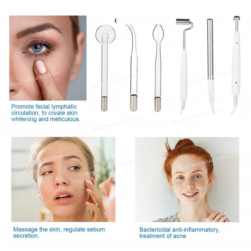 Au-303A 4-in-1 High Frequency Portable Facial Enhancement Beauty Machine with Vacuum Function for Skin Lifting